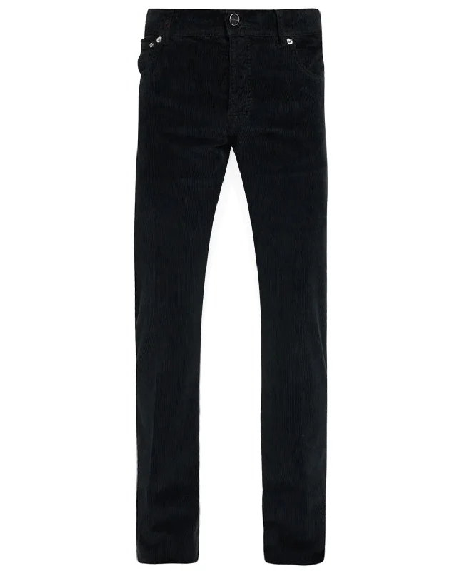 Discount Mania Black Corduroy 5 Pocket Pant