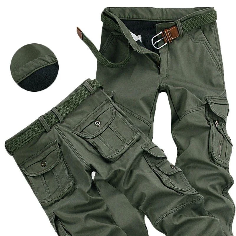 Weekend Deal Fleece Winter Cargo Pants For Men