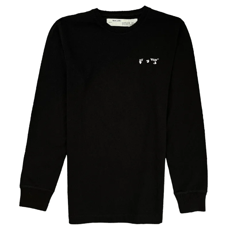 Final Clearance Men's Logo Long Sleeve T-Shirt Black Size M