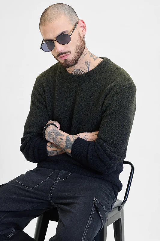 Quick Sale Olive Ombre Light Weight Sweater