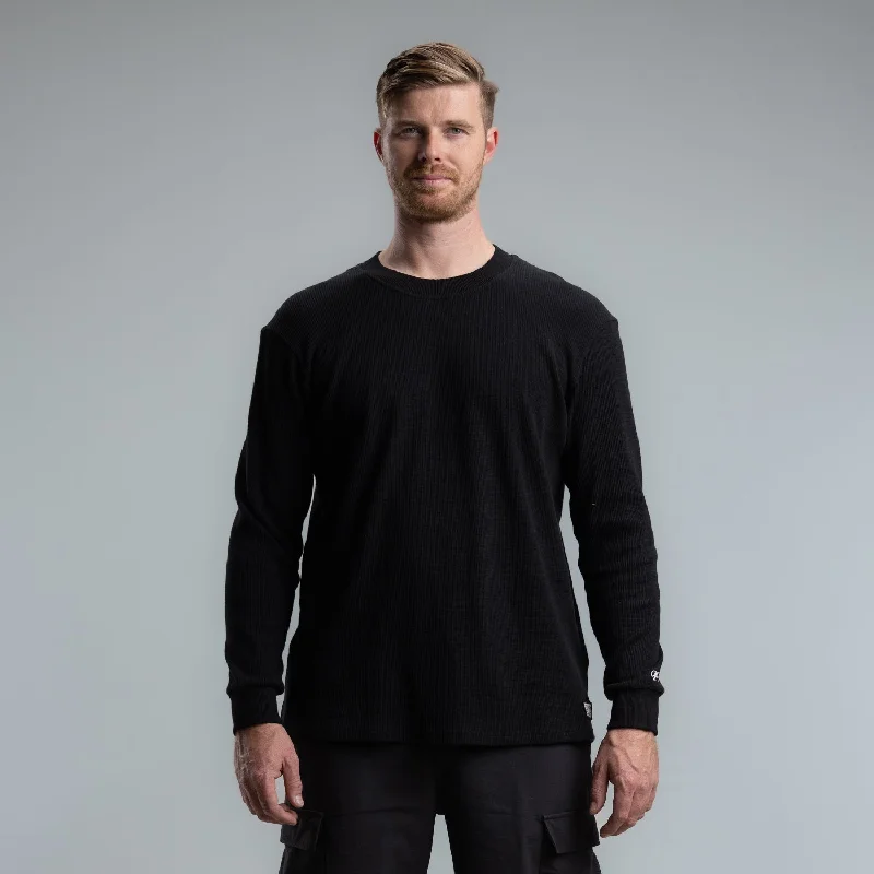 Special Offer Italic Waffle Long Sleeve Tee Men's
