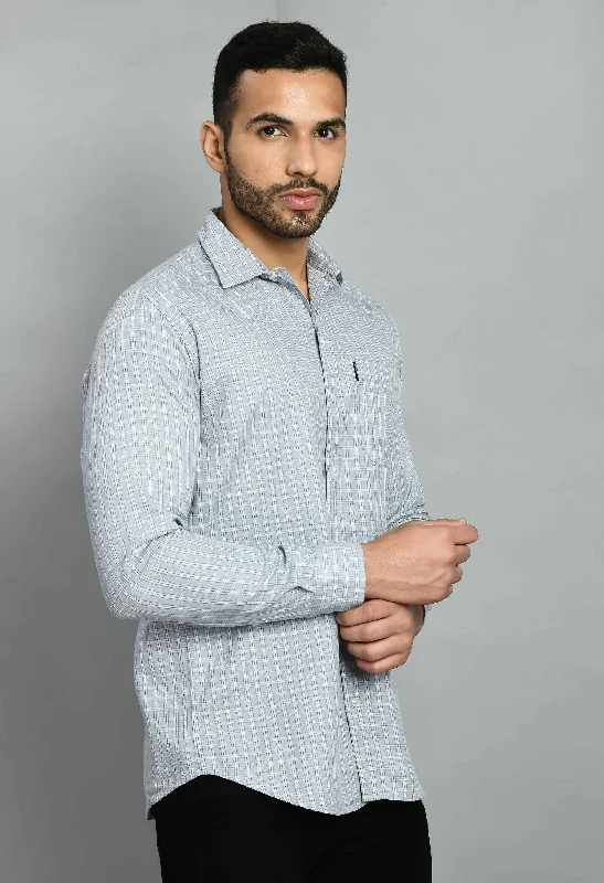 Weekend Savings Bonanza Men's Gray Casual Smart Fit Shirt