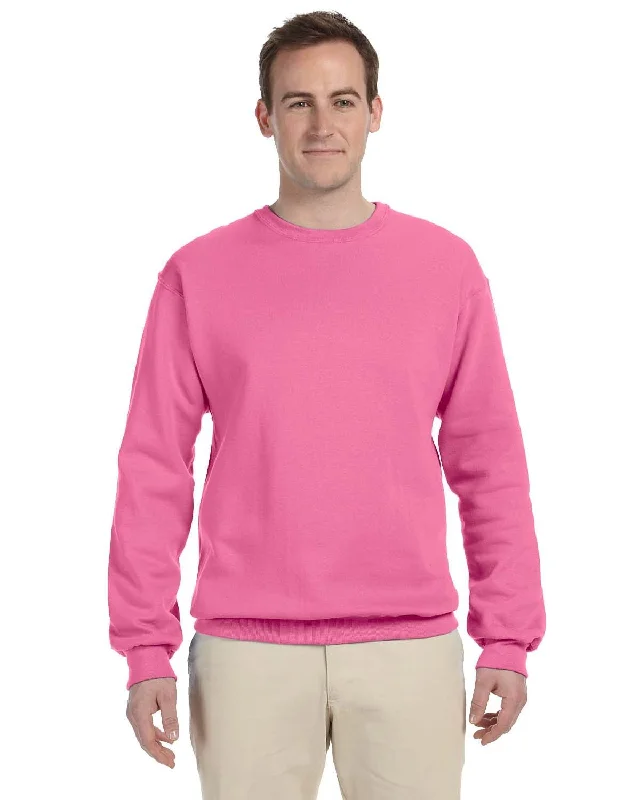 New Deals Jerzees 50/50 Crewneck Sweatshirt | Neon Pink