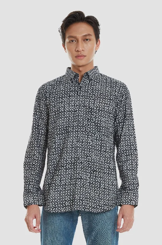 Mega Discount My Long Sleeve Petal Dots Black Light Grey
