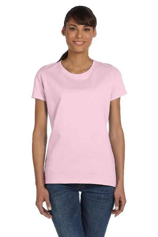 Fruit Of The Loom Womens HD Jersey Short Sleeve Crewneck T-Shirt - Classic Pink - Closeout