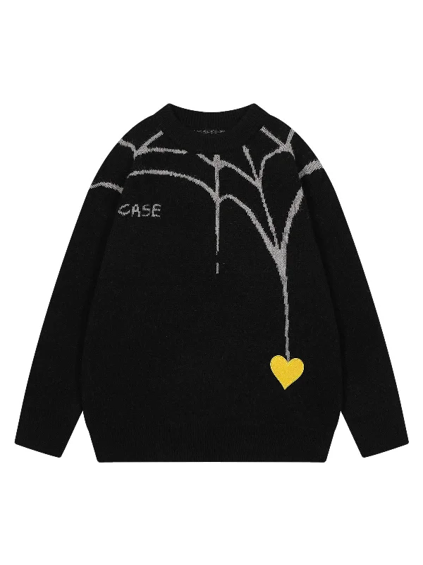 Weekend Bargains to Relish Thesupermade Spider&Heart Knit Crew Neck Sweater
