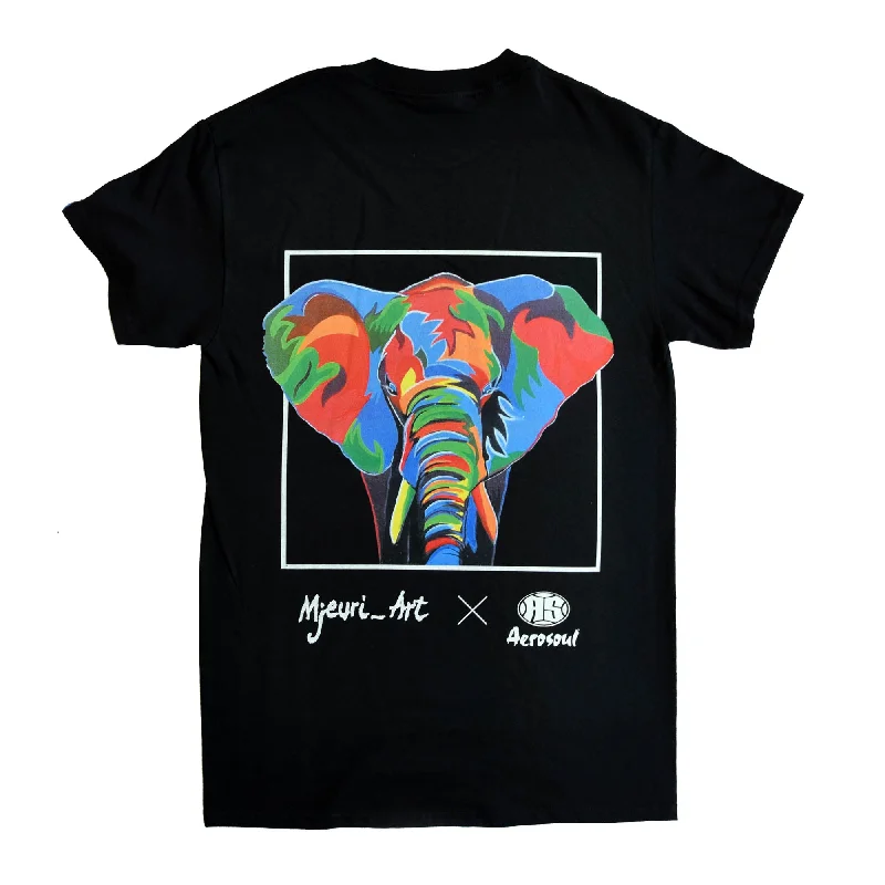 Shop and Save A.S. Africa Elephant T-shirt (Black)