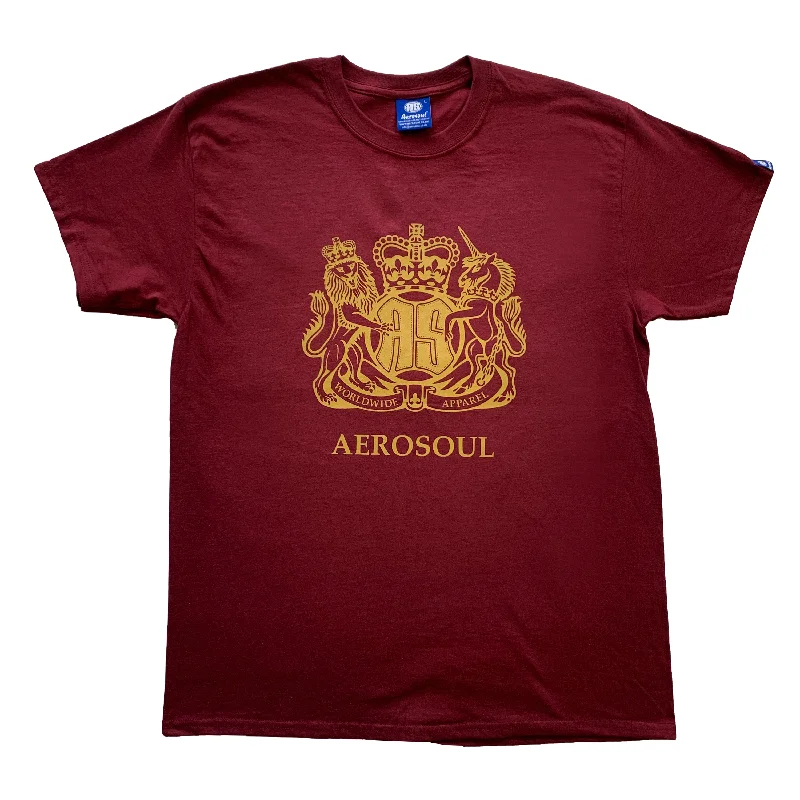 Exclusive Online Offer A.S. Loyal Male Maroon Teeshirt ( Gold )