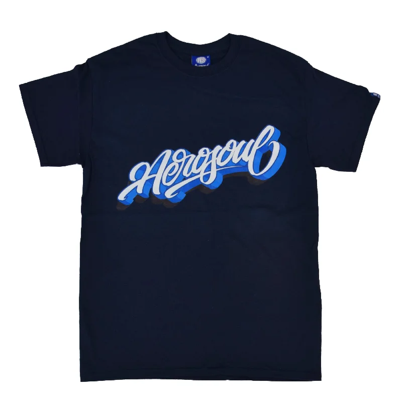 Limited Quantity Aero-Script T-Shirt (Navy)