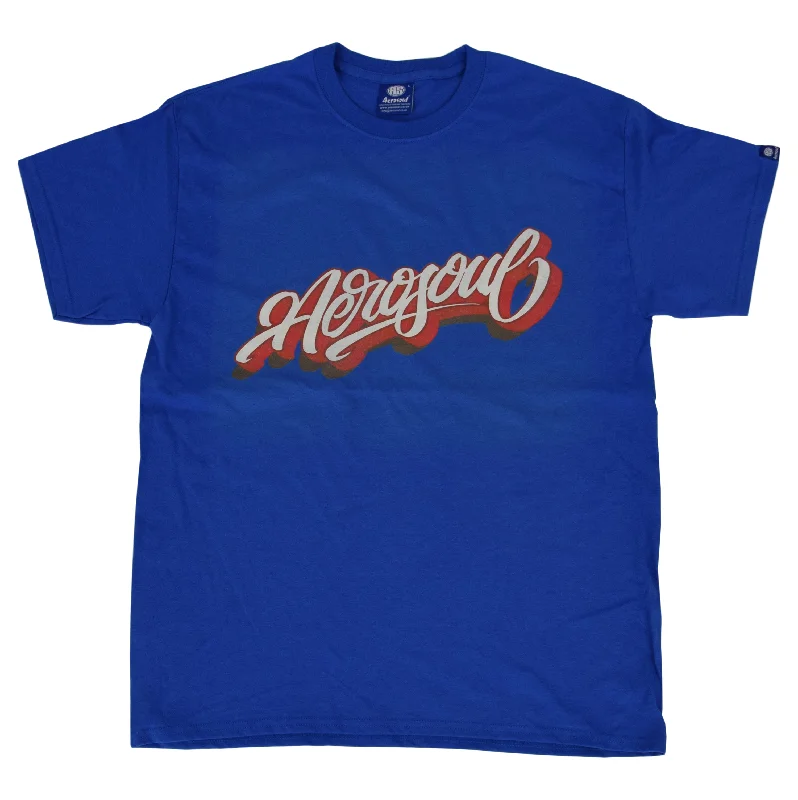 Online Exclusive Aero-Script T-Shirt (Royal Blue)
