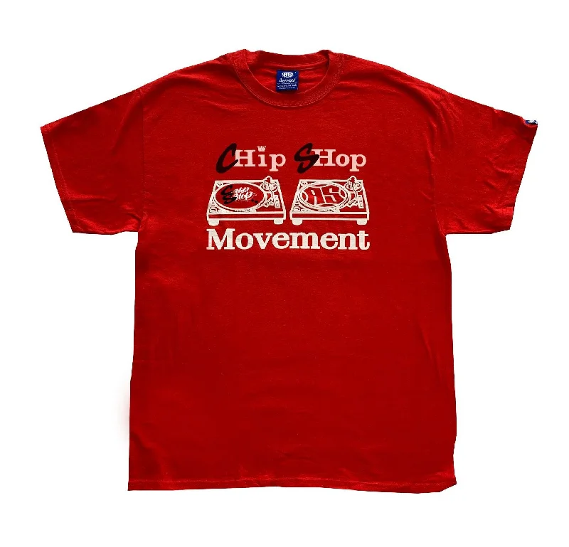 New Markdowns Chip Shop X Hip Hop Movement Collab T-Shirt ( red )