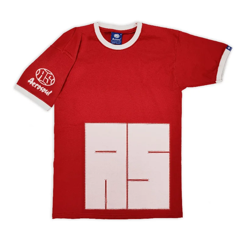 Referral Discount Aero-Stitch Ringer Teeshirt (Red)