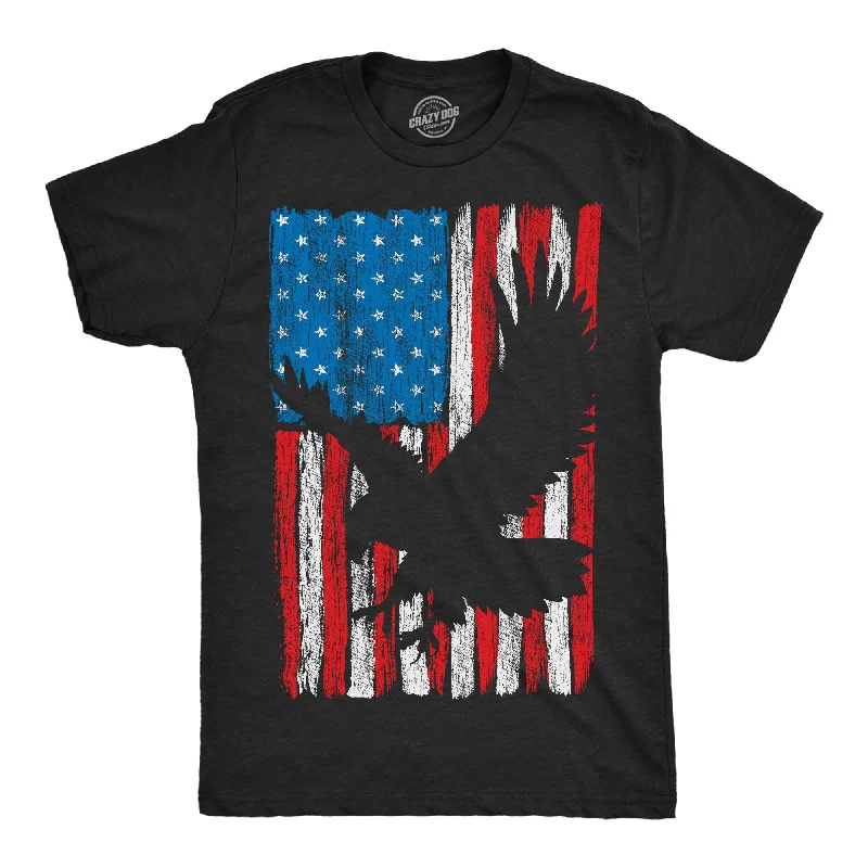 Can't Miss Eagle In Flag Men's T Shirt