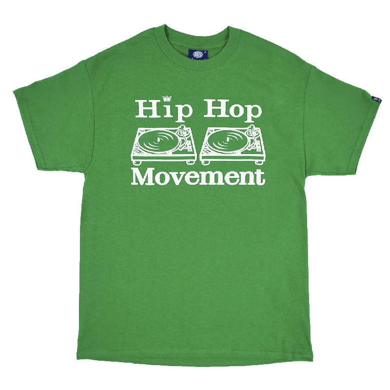 Super Sale Hip Hop Movement Teeshirt (Irish Green )