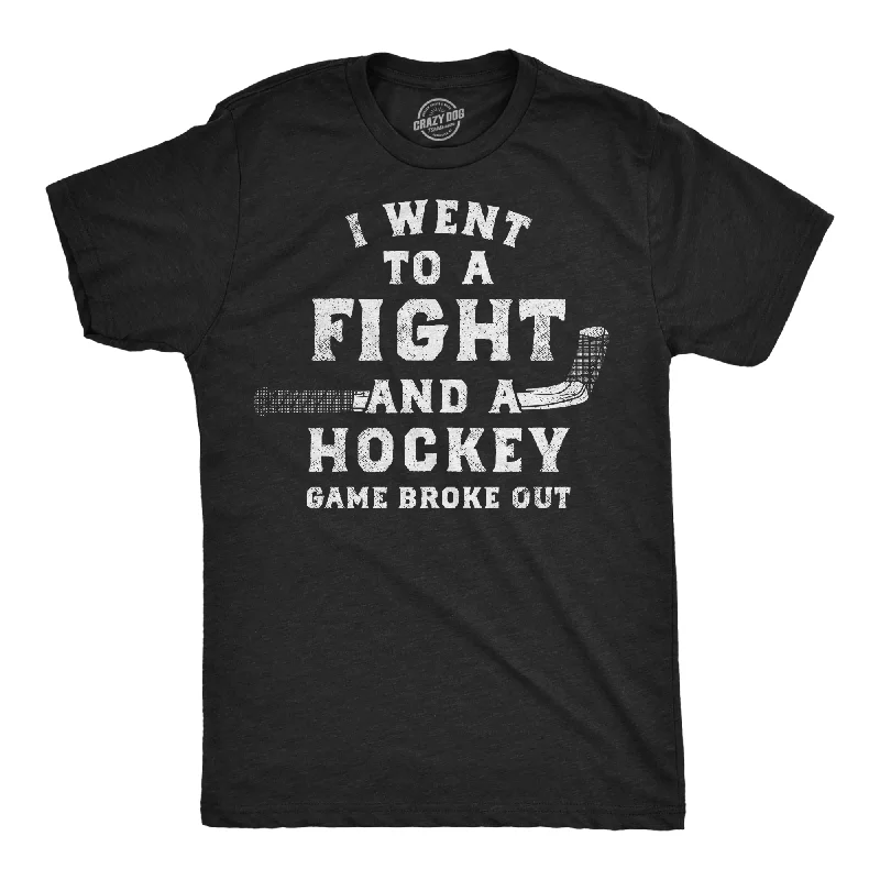 Super Bargain I Went To A Fight And A Hockey Game Broke Out Men's T Shirt