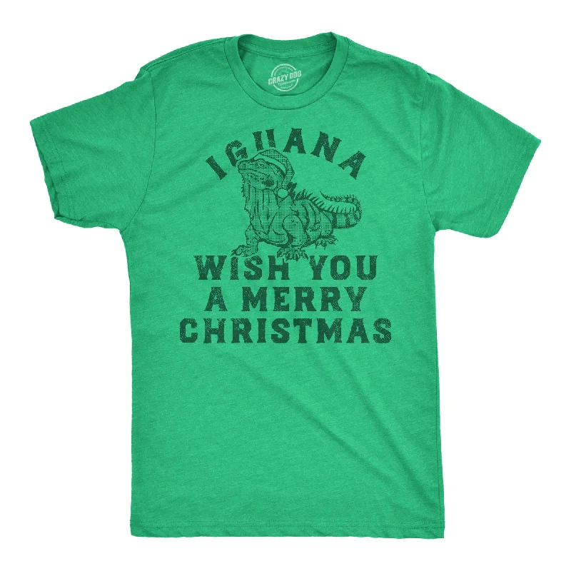 Act Now Iguana Wish You A Merry Christmas Men's T Shirt