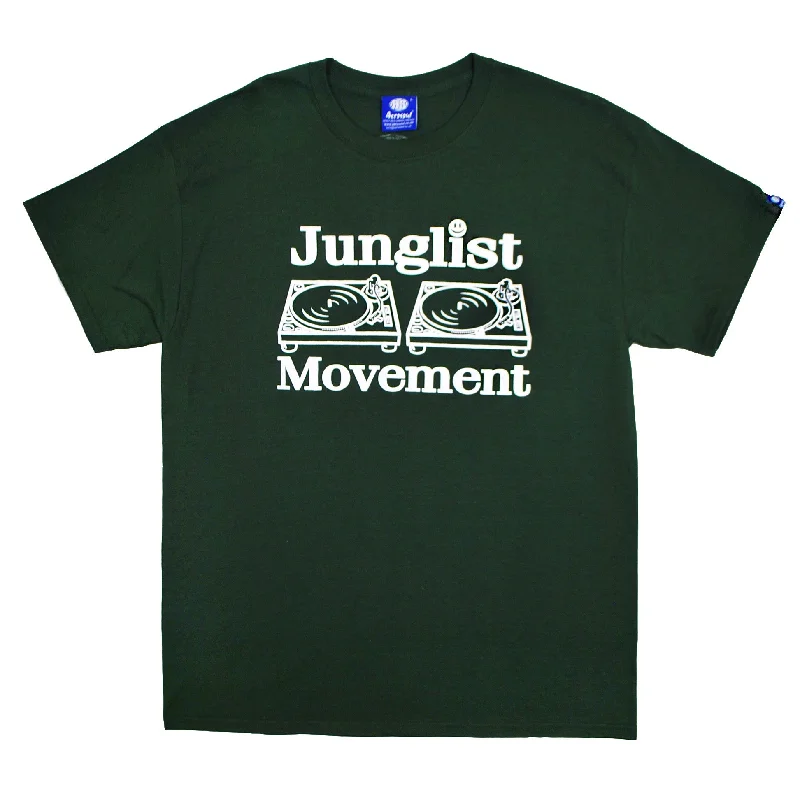 Daily Special Junglist Movement T-Shirt Forest Green (White)