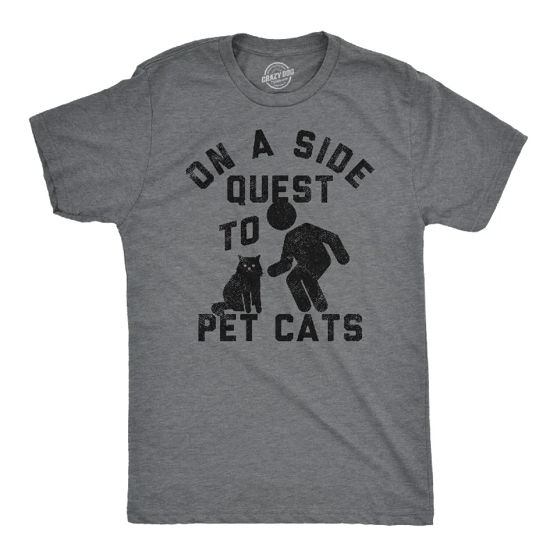 Weekend Discounts to Enjoy On A Side Quest To Pet Cats Men's T Shirt