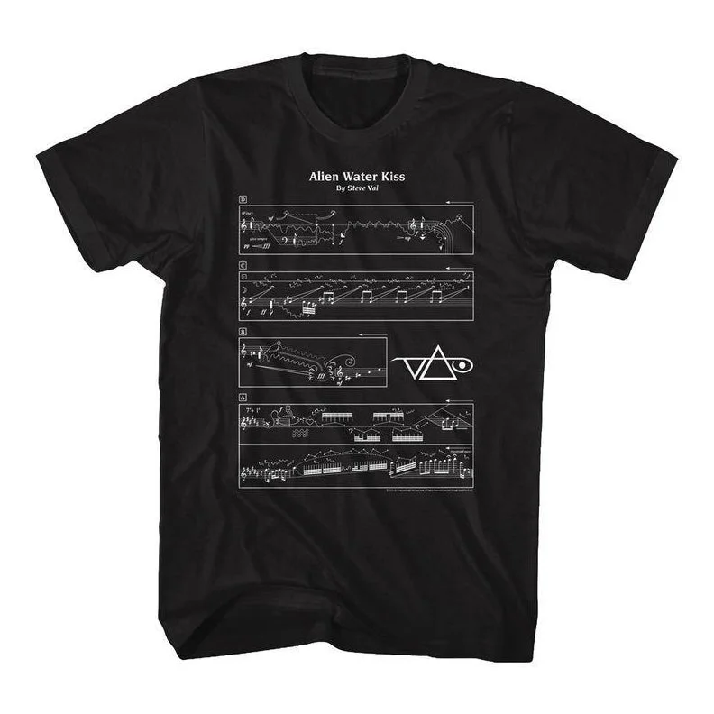 Buy Now Alien Water Kiss Sheet Music Black T-Shirt