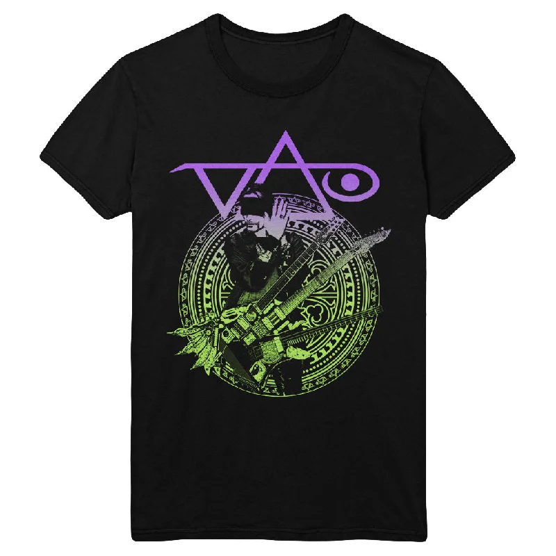 Weekend Deals That Dazzle Circle Pattern Gradient Black T-Shirt